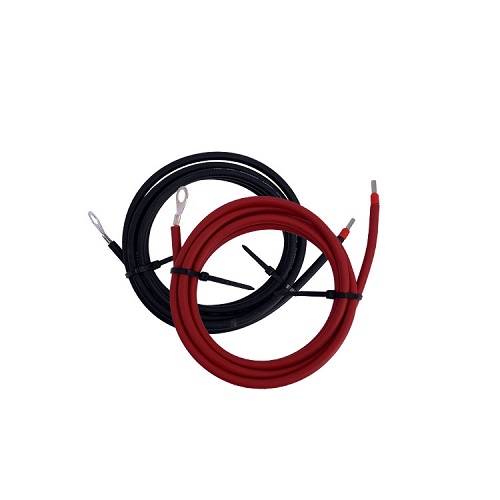 Controller- Battery Connection Cable 2X2M-4mm² With Pre-Wired Lug+Electrical Terminal  (Black+Red)